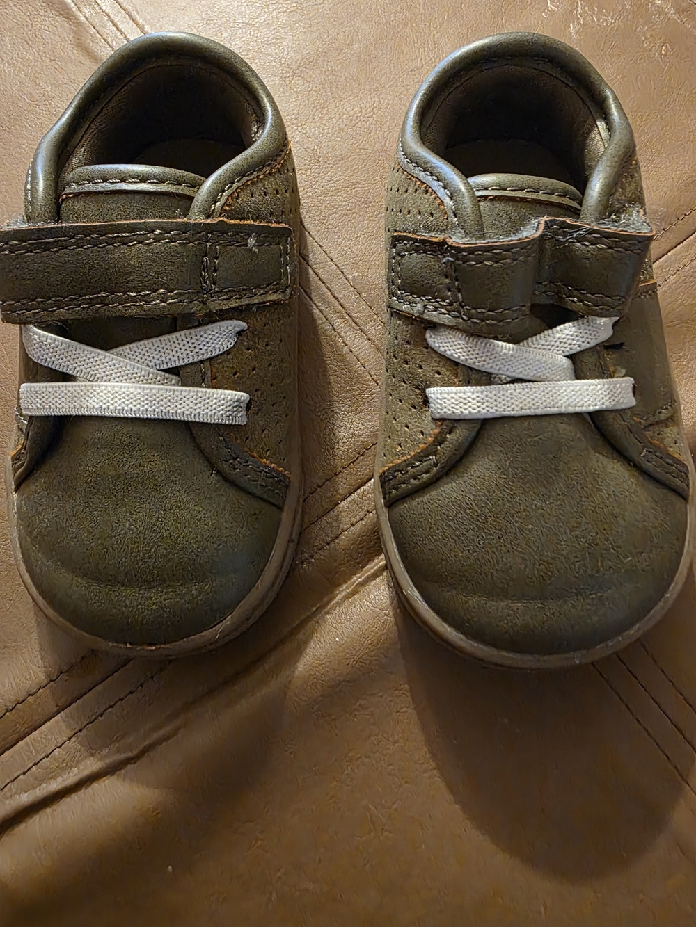 Carter's Olive Green Toddler Sneakers with White Laces